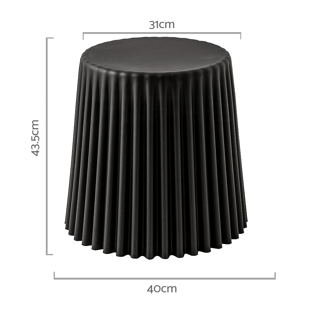 Cupcake Set of 2 Bar Stools Black