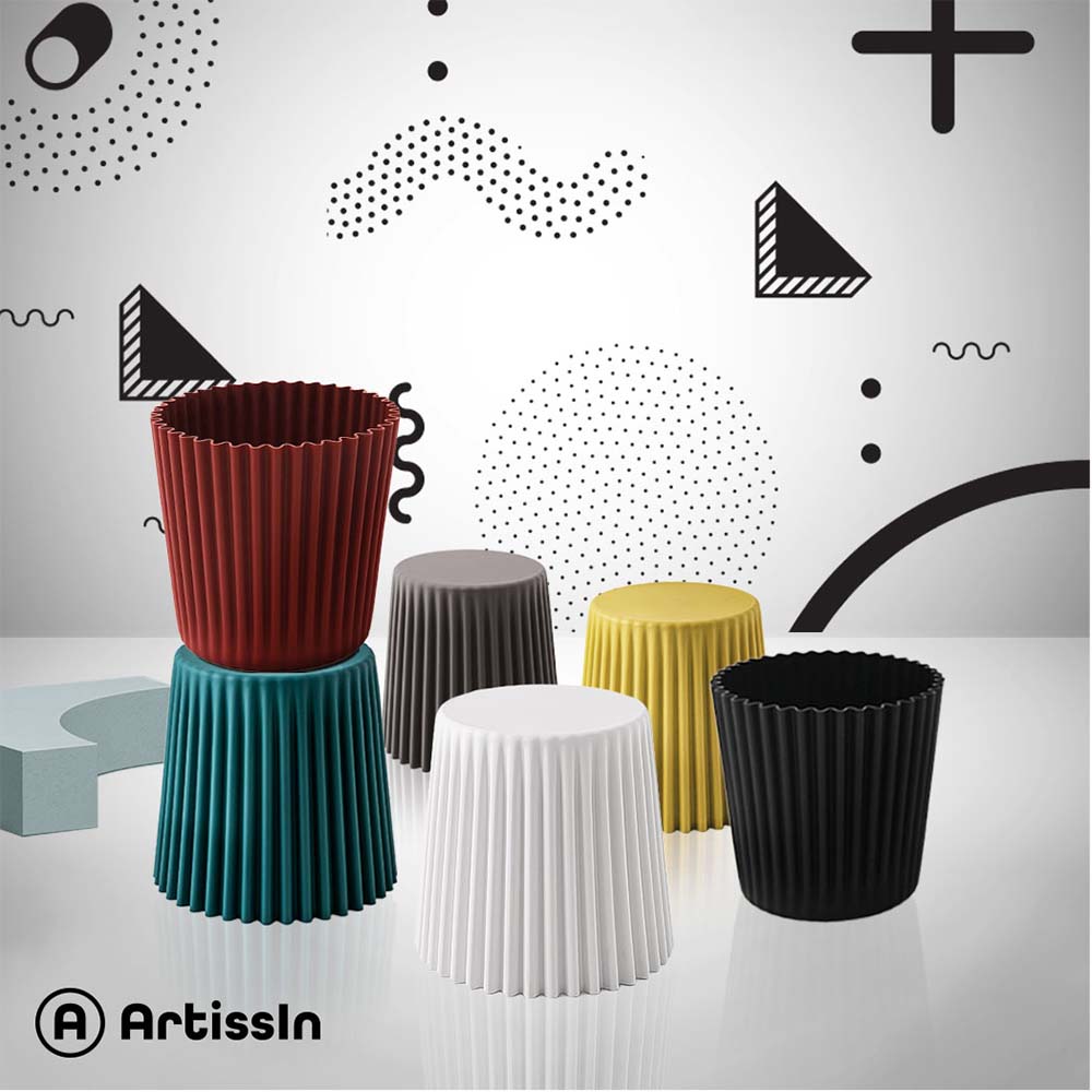 Cupcake Set of 2 Bar Stools Black