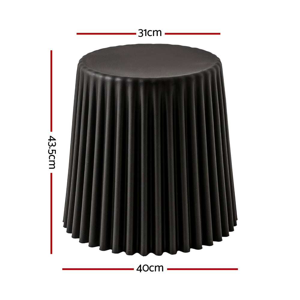 Cupcake Stackable Bar Stools Set of 4 Black