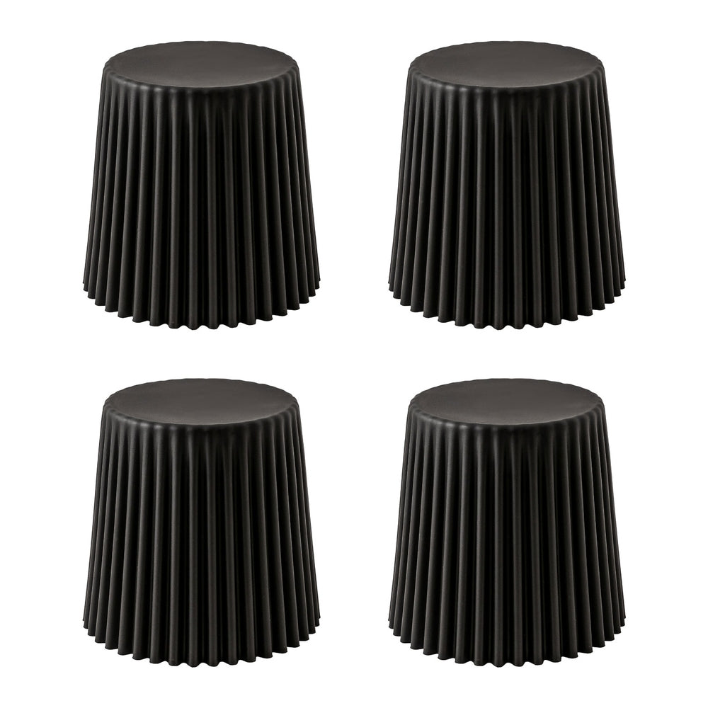 Cupcake Stackable Bar Stools Set of 4 Black
