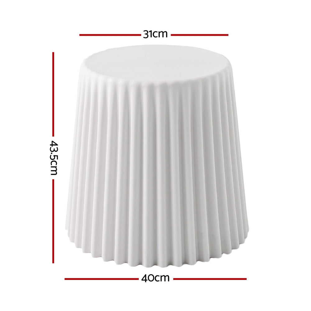 Cupcake Set of 4 Stackable Bar Stools White