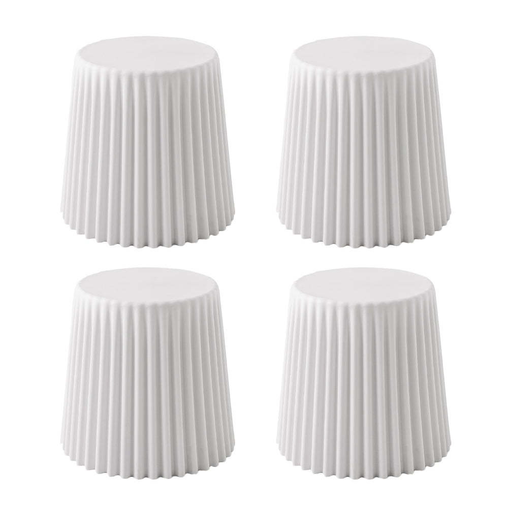 Cupcake Set of 4 Stackable Bar Stools White