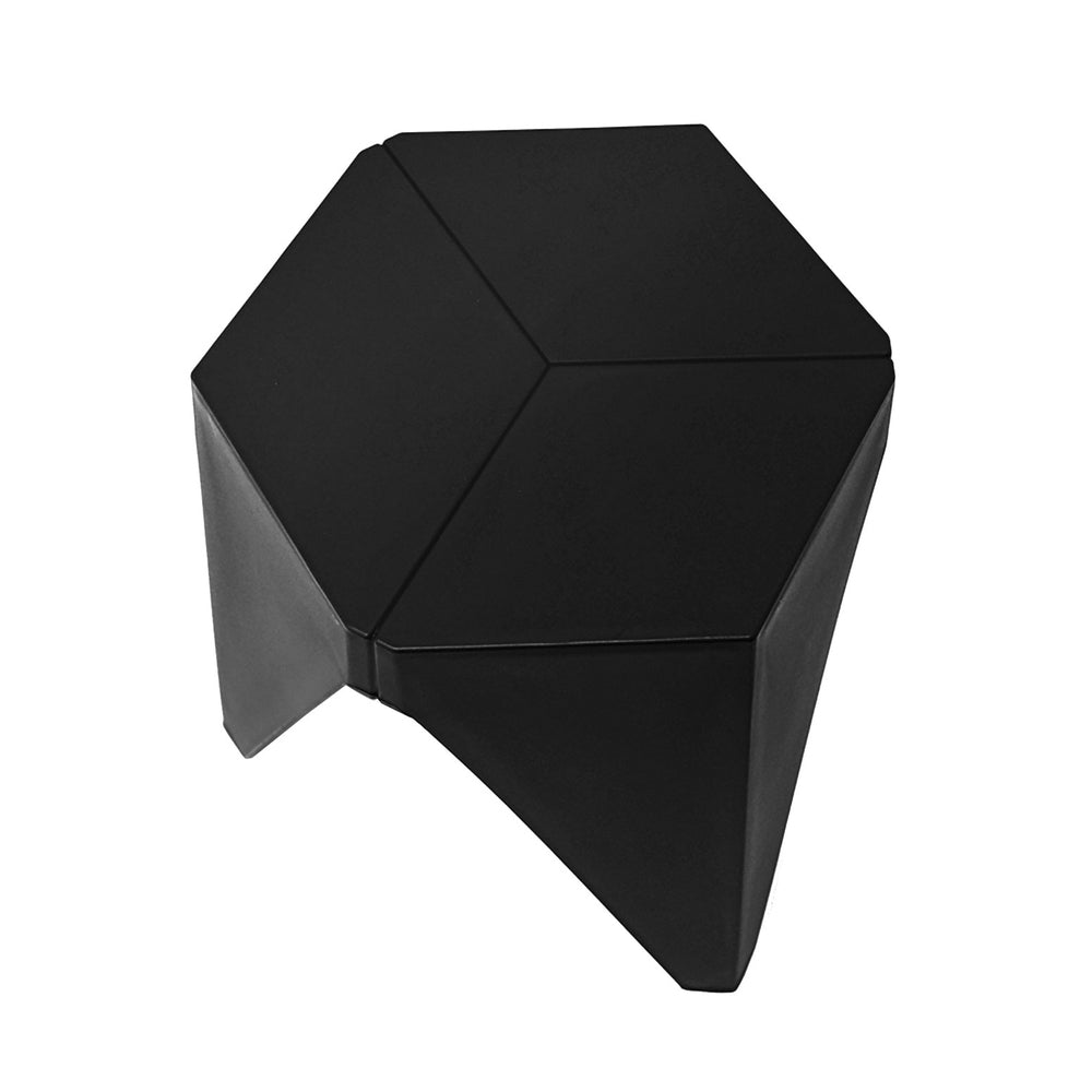 Puzzle 4PC Stackable Bar Stools Black Plastic