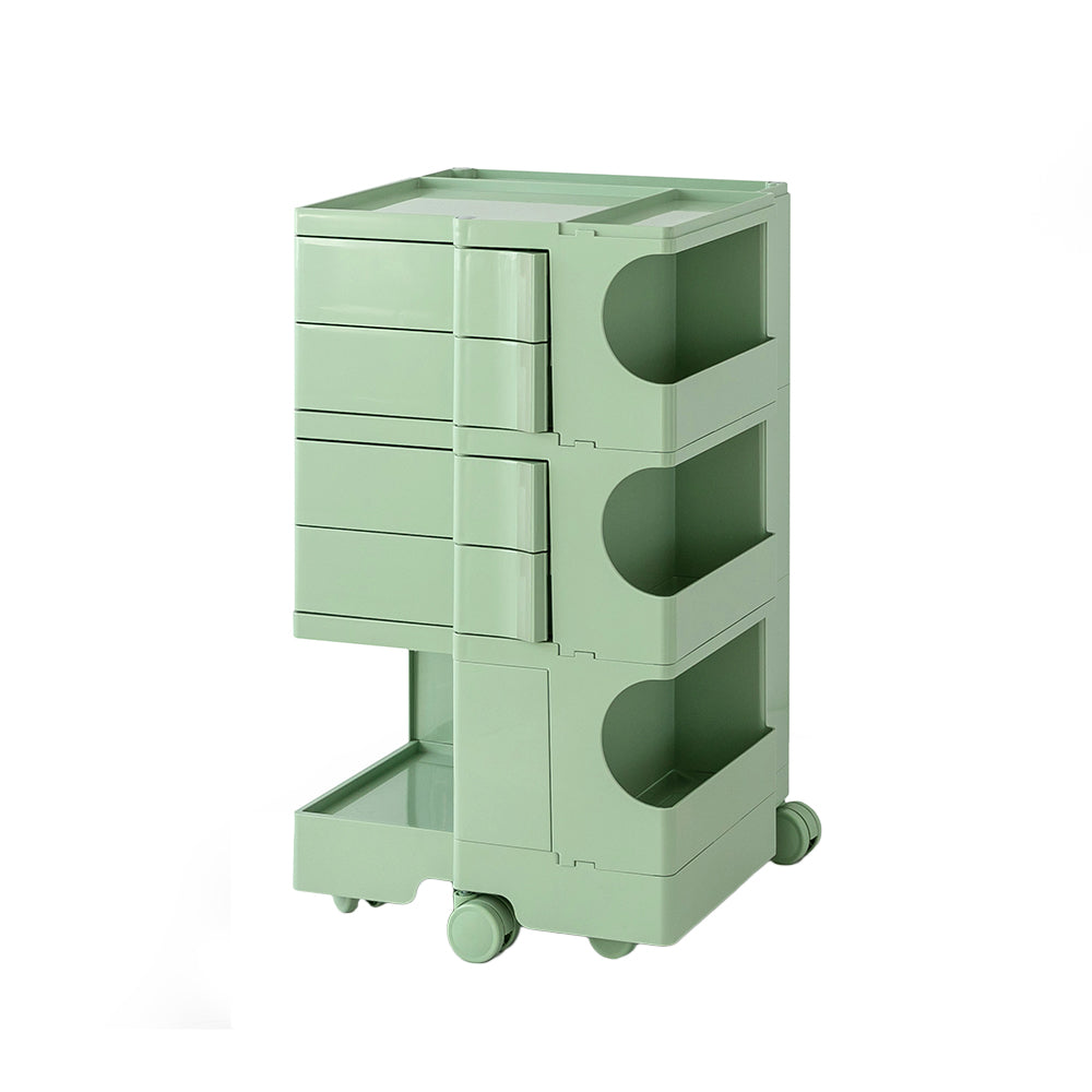 Boby Storage Trolley 5 Tier Bedside Table Cart Green