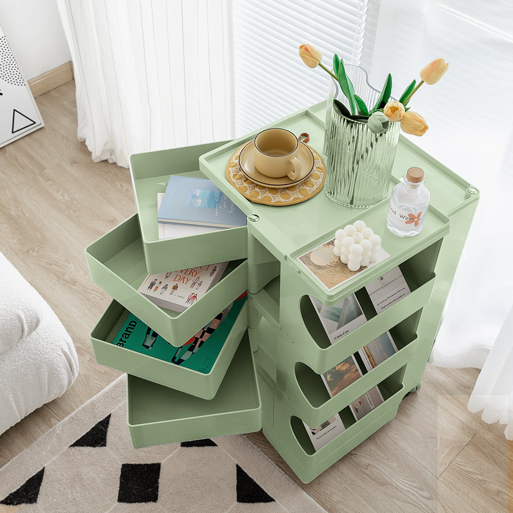 Boby Replica 5-Tier Storage Trolley Bedside Table Green