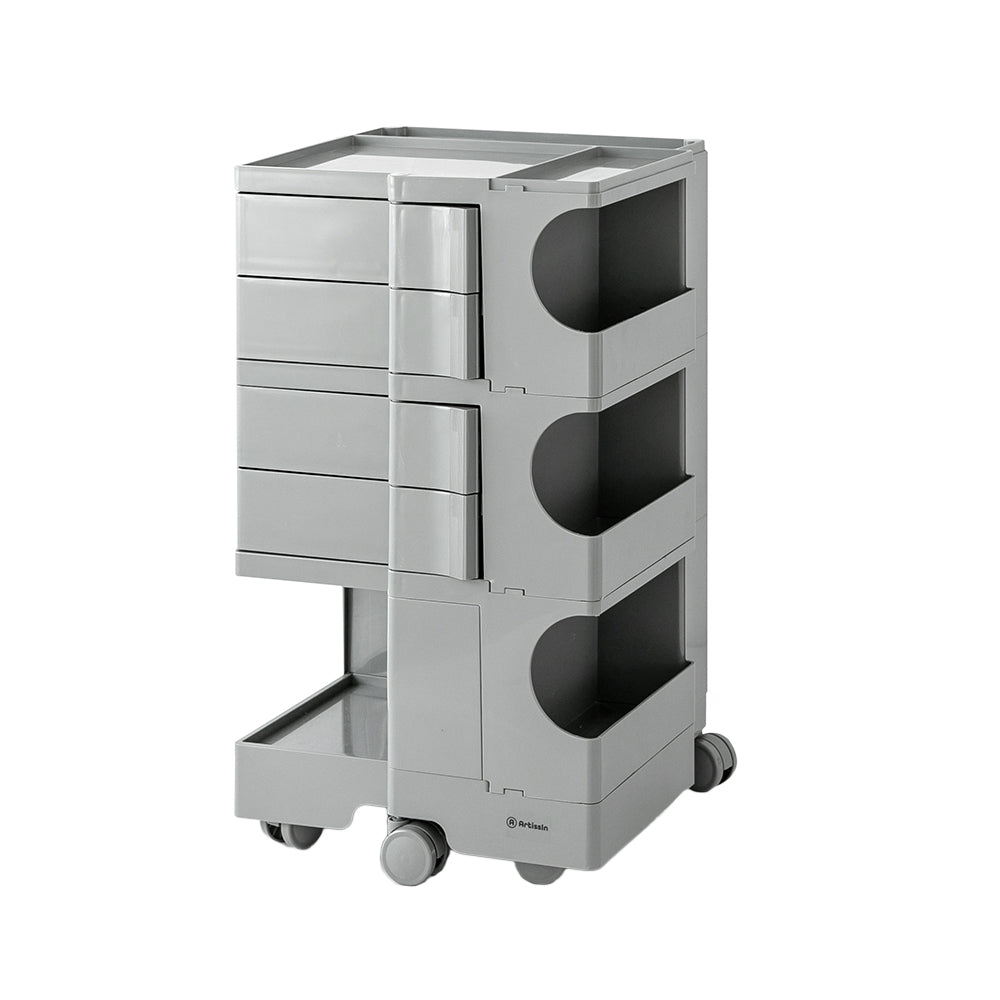 Boby Replica 5-Tier Storage Trolley Bedside Table Grey