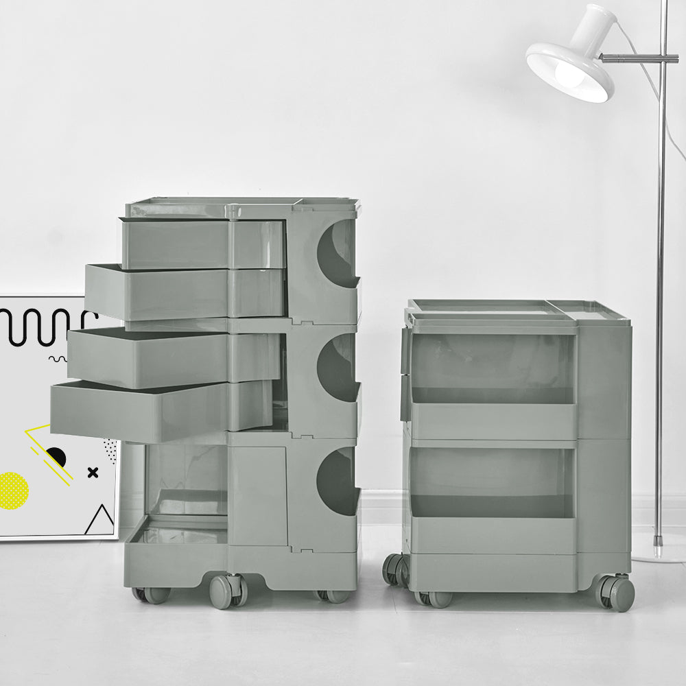 Boby Replica 5-Tier Storage Trolley Bedside Table Grey