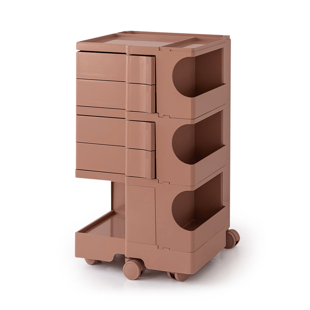 ArtissIn 5-Tier Storage Trolley Bedside Table Pink