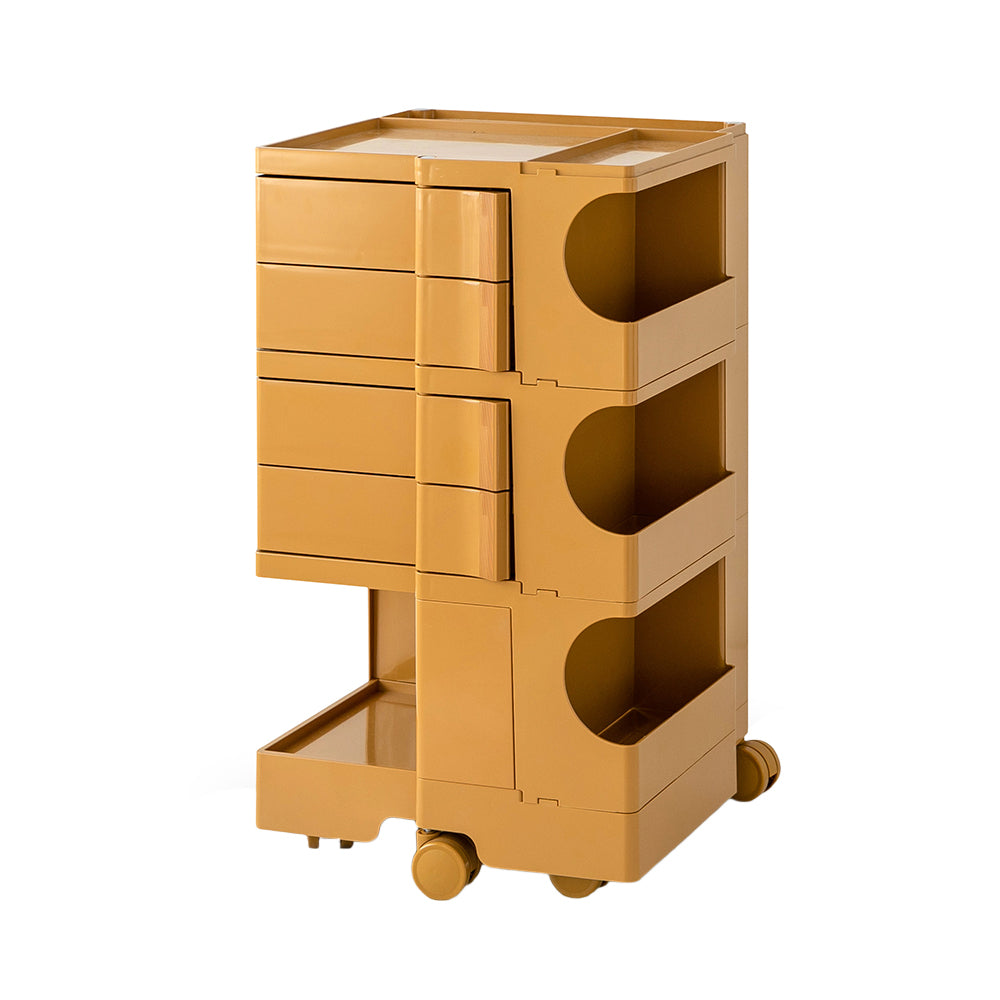 Boby Storage Trolley Bedside Table 5 Tier Cart Replica Yellow