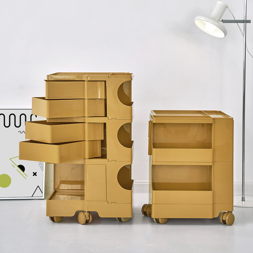ArtissIn 5-Tier Storage Trolley Bedside Table Boby Replica Yellow