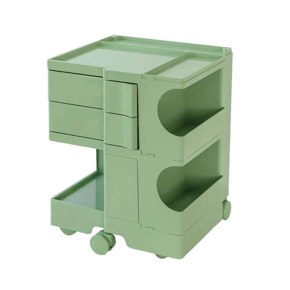 Boby 3-Tier Bedside Storage Trolley Green