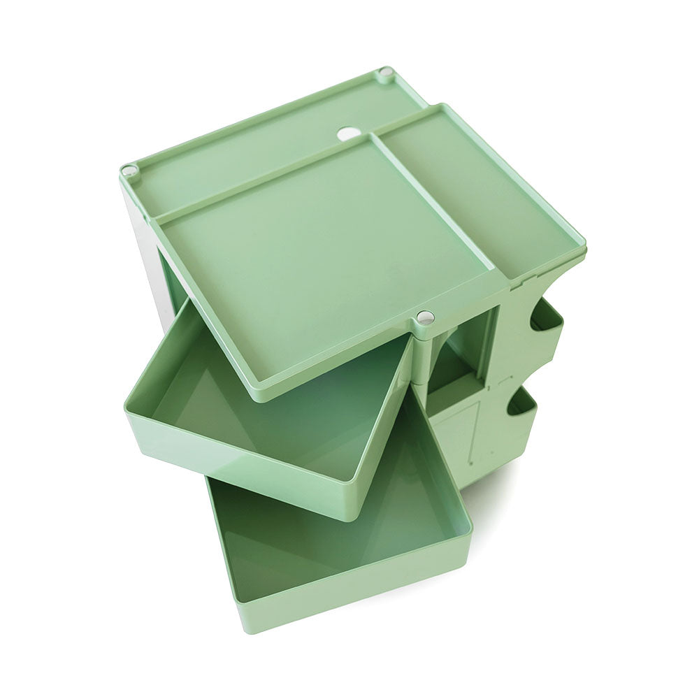Boby 3-Tier Bedside Storage Trolley Green
