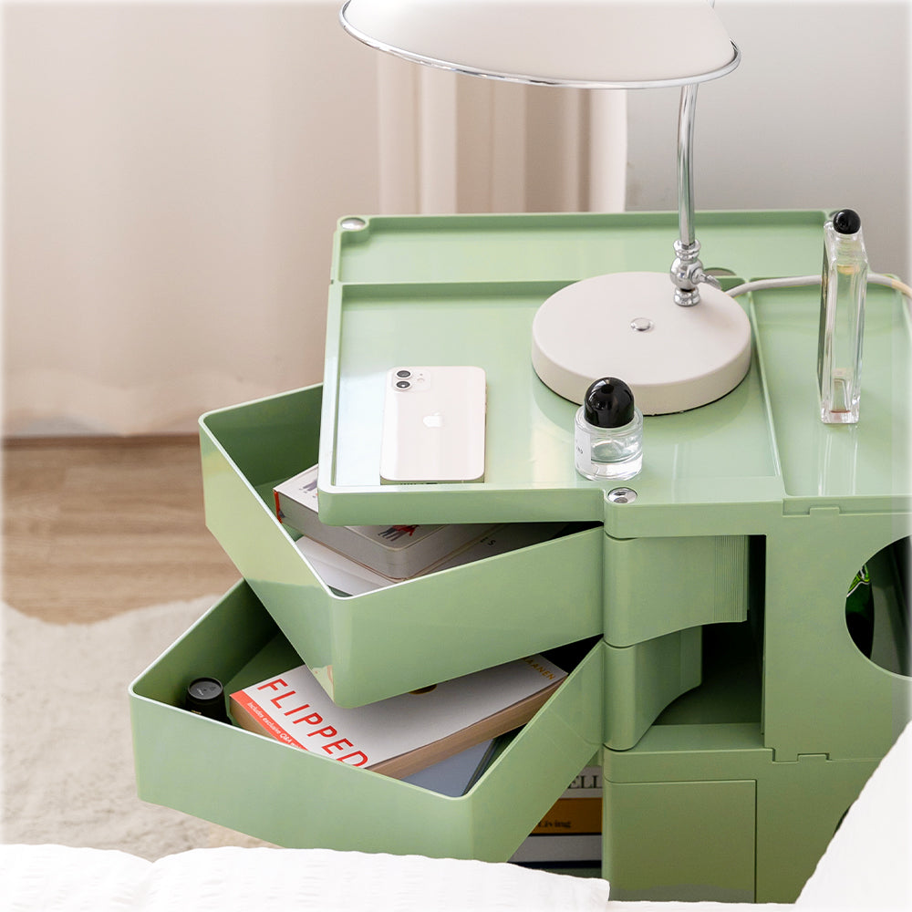Boby 3-Tier Bedside Storage Trolley Green