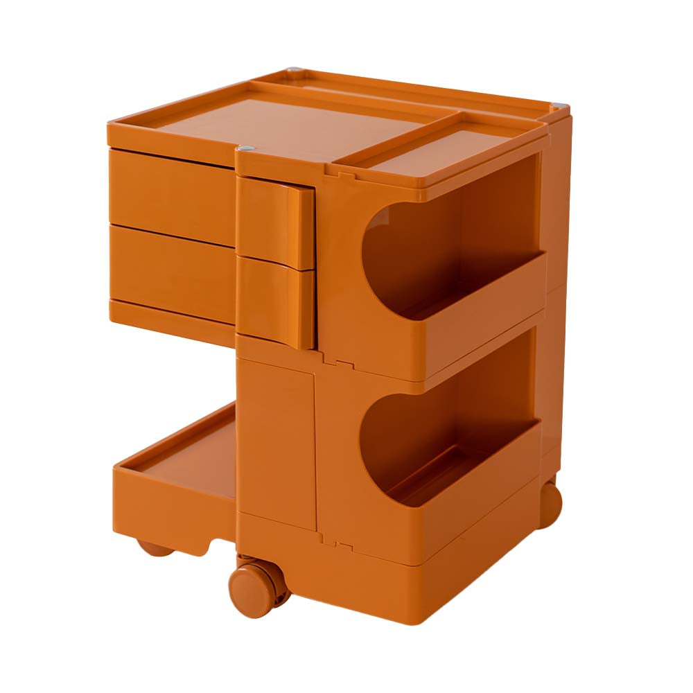 Boby Replica 3-Tier Bedside Table Storage Trolley Orange