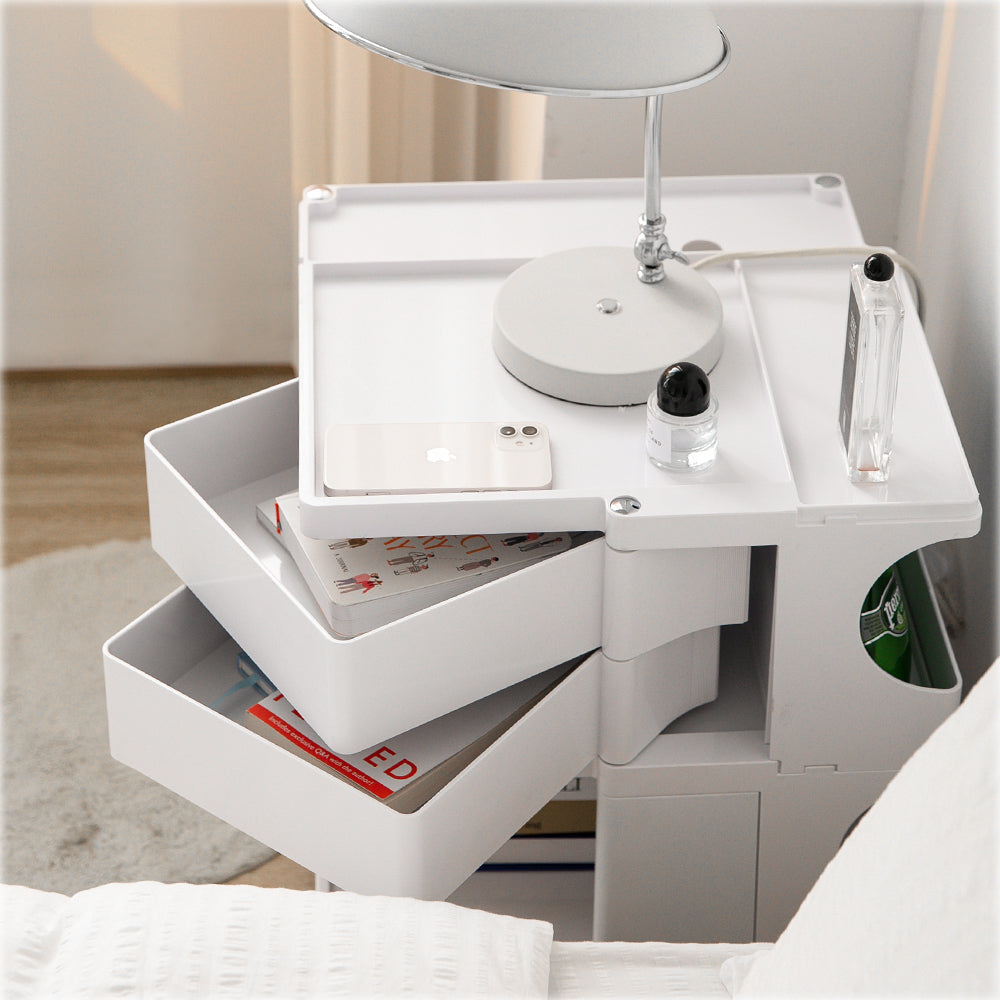 Boby Replica 3-Tier Bedside Storage Trolley White