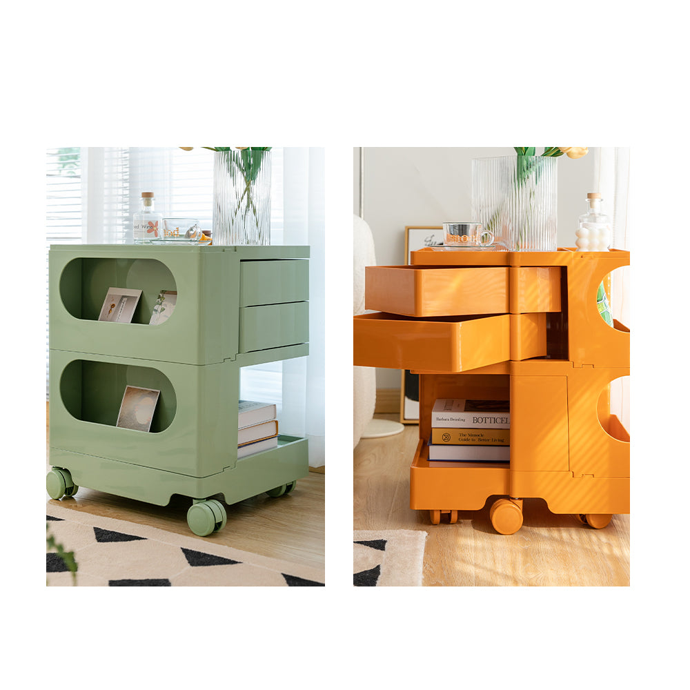 Boby Replica 3-Tier Bedside Storage Trolley White