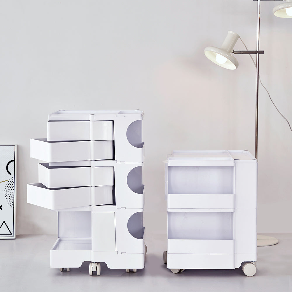 Boby Replica 3-Tier Bedside Storage Trolley White