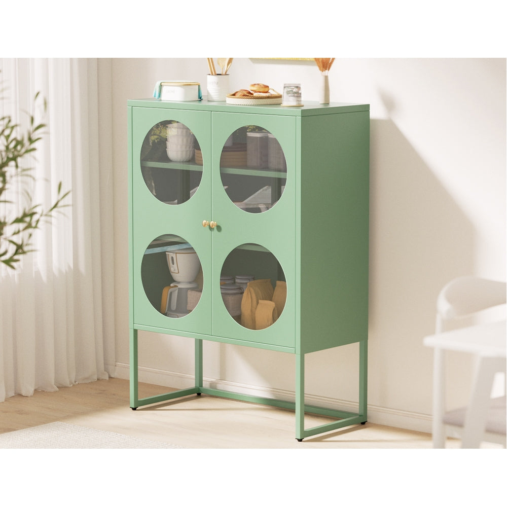 ELLA Green Buffet Sideboard Metal Cabinet
