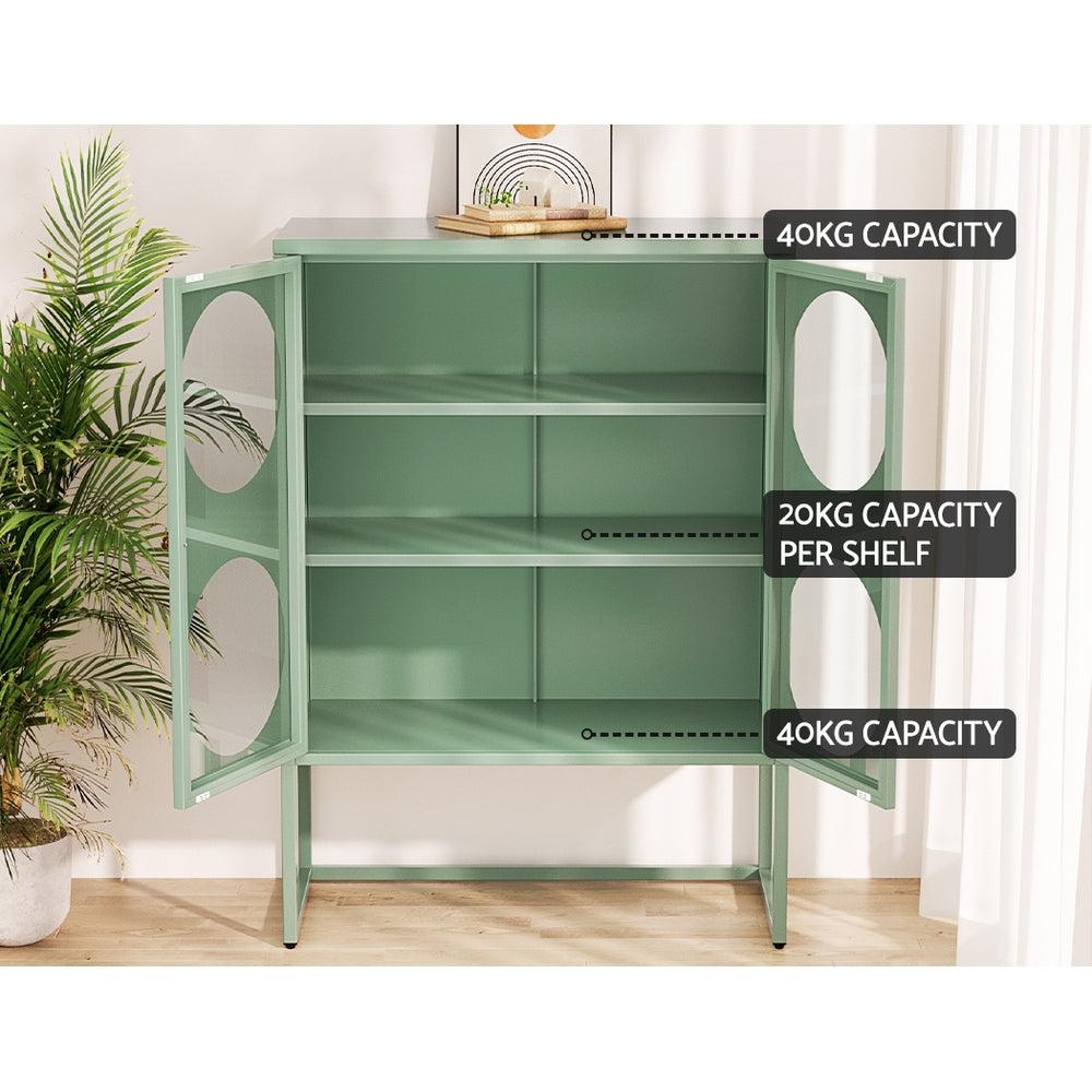 ELLA Green Buffet Sideboard Metal Cabinet
