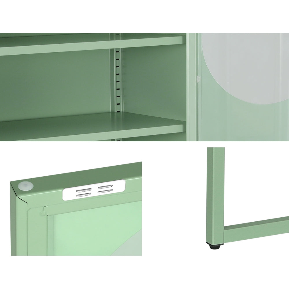 ELLA Green Buffet Sideboard Metal Cabinet