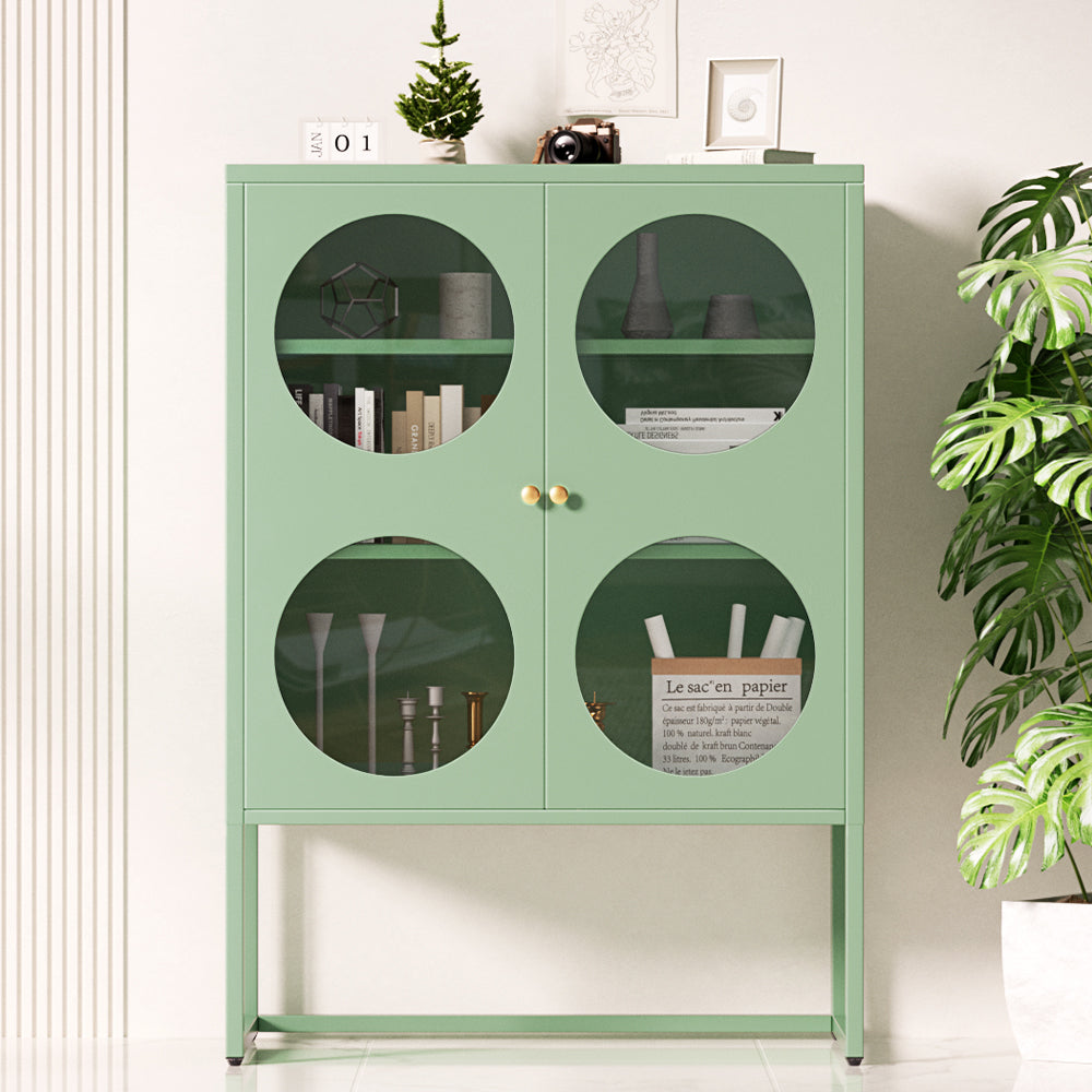 ELLA Green Buffet Sideboard Metal Cabinet