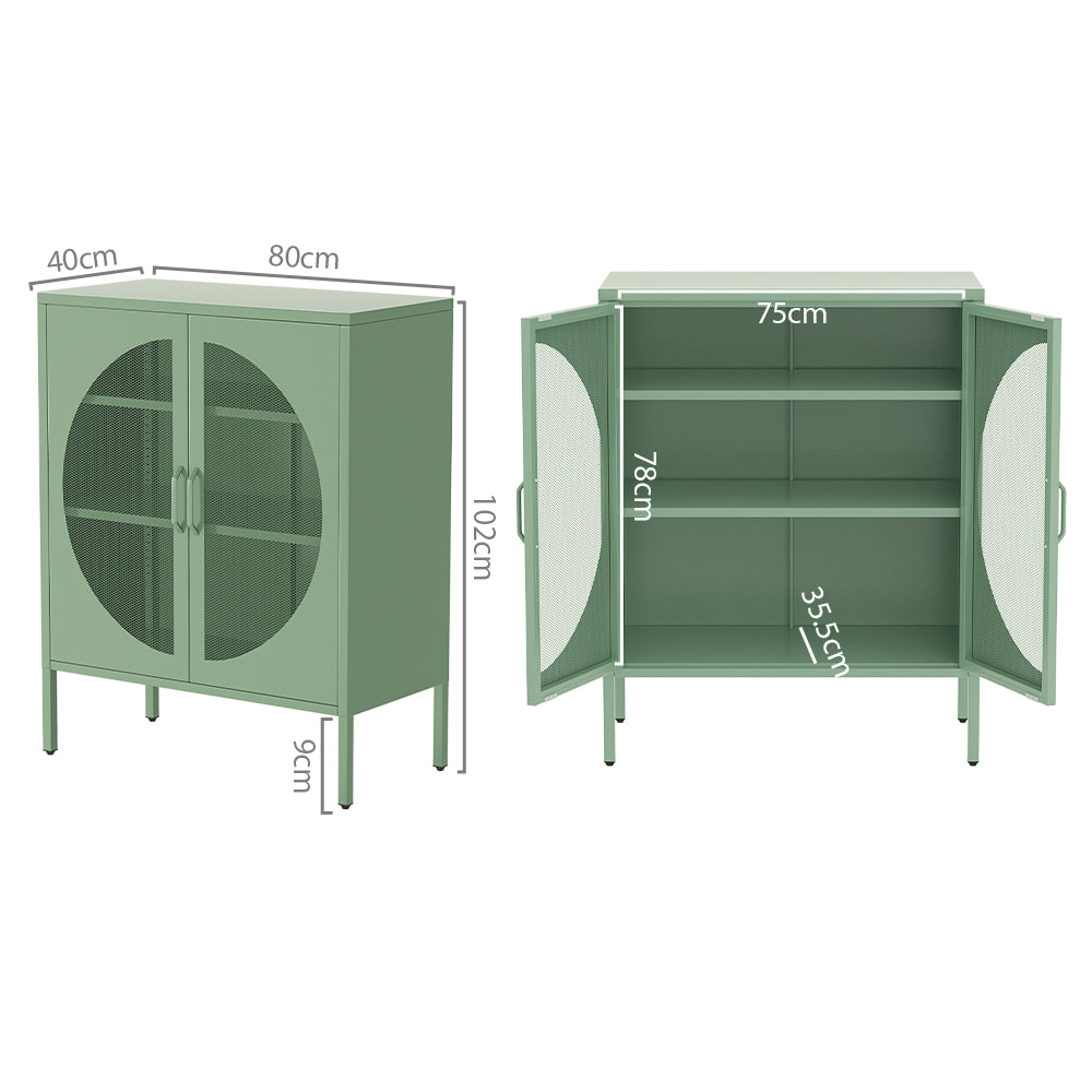 ELSA Metal Buffet Sideboard Green
