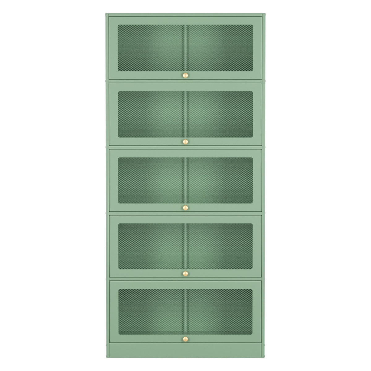Elia 5-Tier Buffet Sideboard Metal Cabinet Green