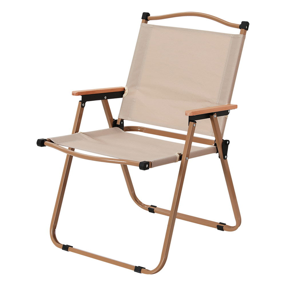Gardeon Portable Folding Beach Chair Outdoor Camping Steel Frame