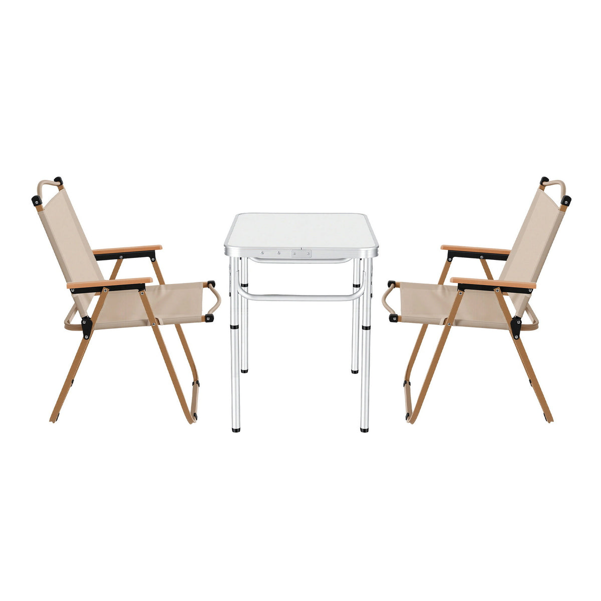 Weisshorn 3 Piece Folding Camping Table and Chair Set