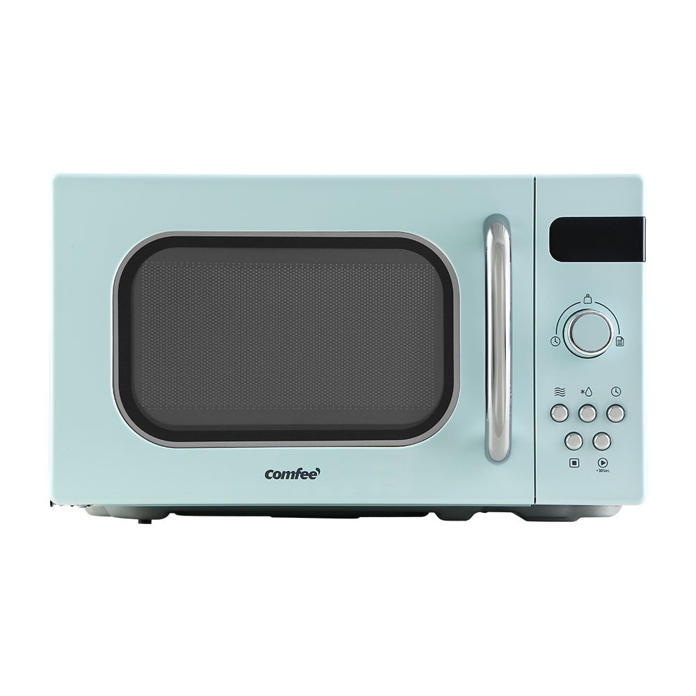 Comfee 20L Microwave Oven 800W Pastel Green Retro Design