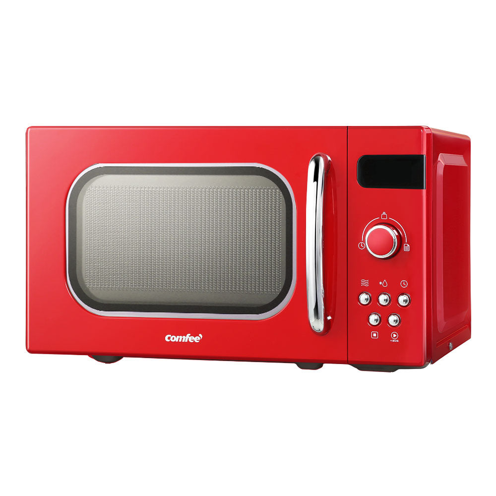Comfee 20L Microwave Oven 800W Red Retro Design