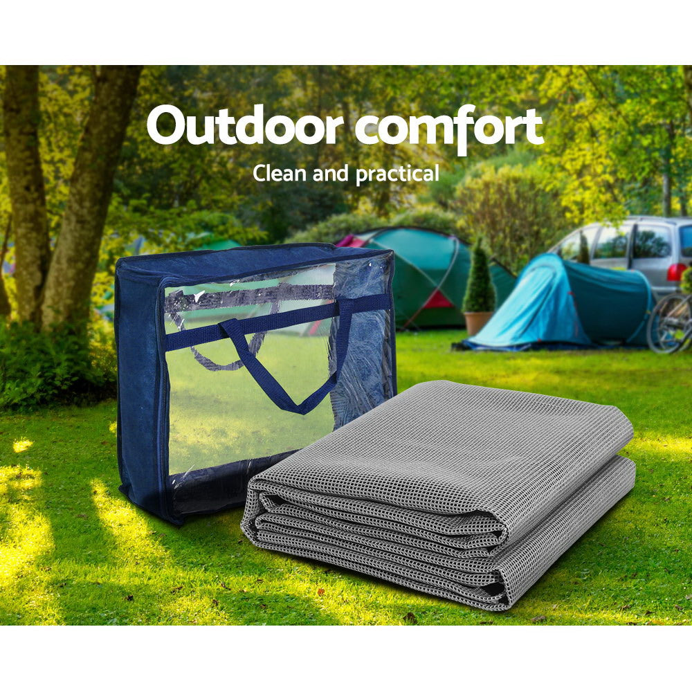 Weisshorn 7m x 2.5m Caravan Camping Annex Matting Grey