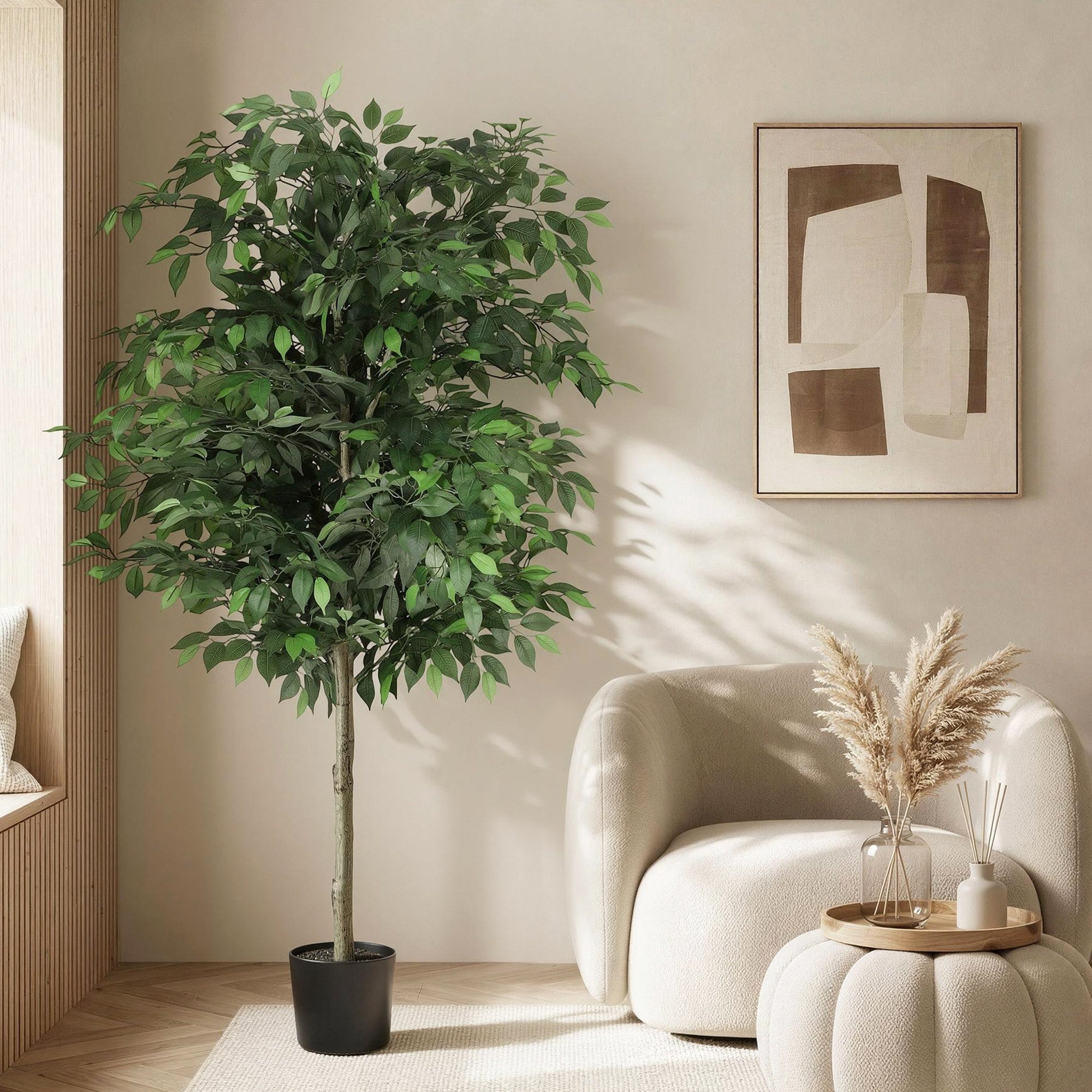 Artiss 180cm Artificial Ficus Tree Faux Trees Indoor Decor Artificial Plants Lifelike Plant 1.8M