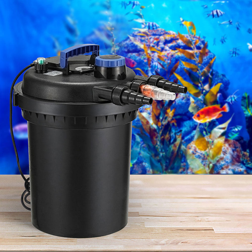 Giantz 10000L/H Aquarium Canister Filter UV Sterilisation Black