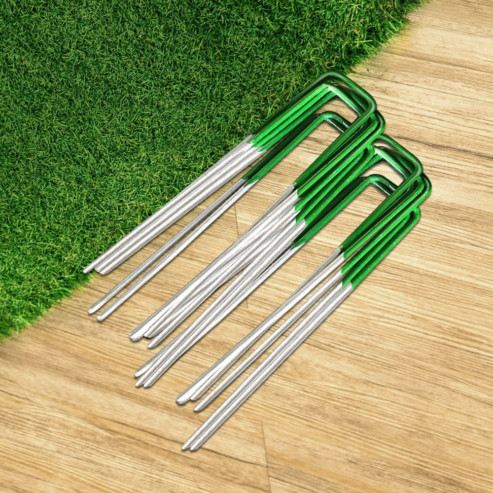 Prime Turf 100pcs Synthetic Grass Pins Galvanized Steel