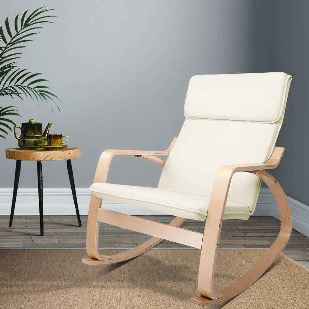 Bentwood Aero Rocking Nursing Armchair with Birch Plywood Frame