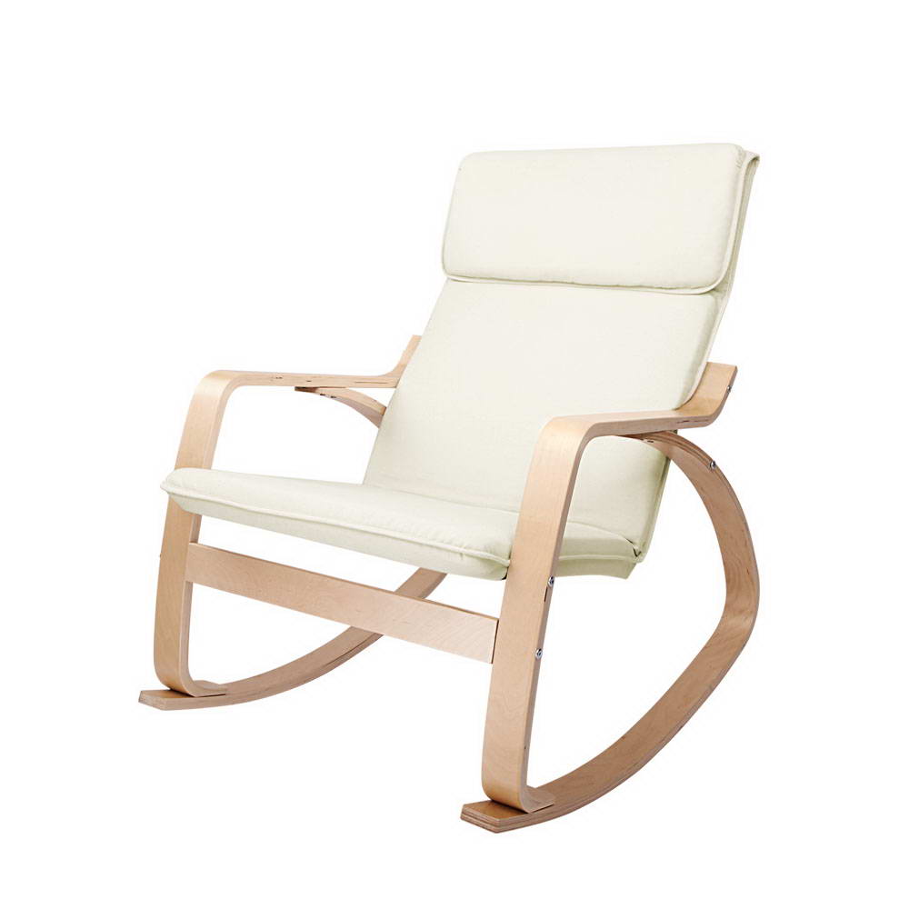 Aero Bentwood Rocking Armchair Nursing Beige