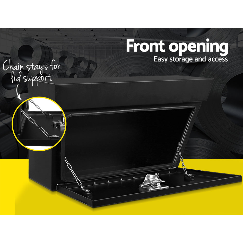 Giantz Undertray Ute Toolbox Steel Right Side Black