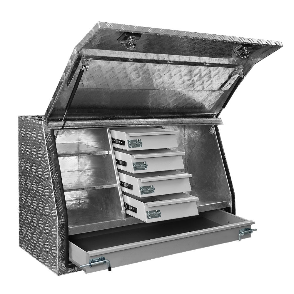 Giantz Aluminium Ute Tool Box 5-Drawer Silver