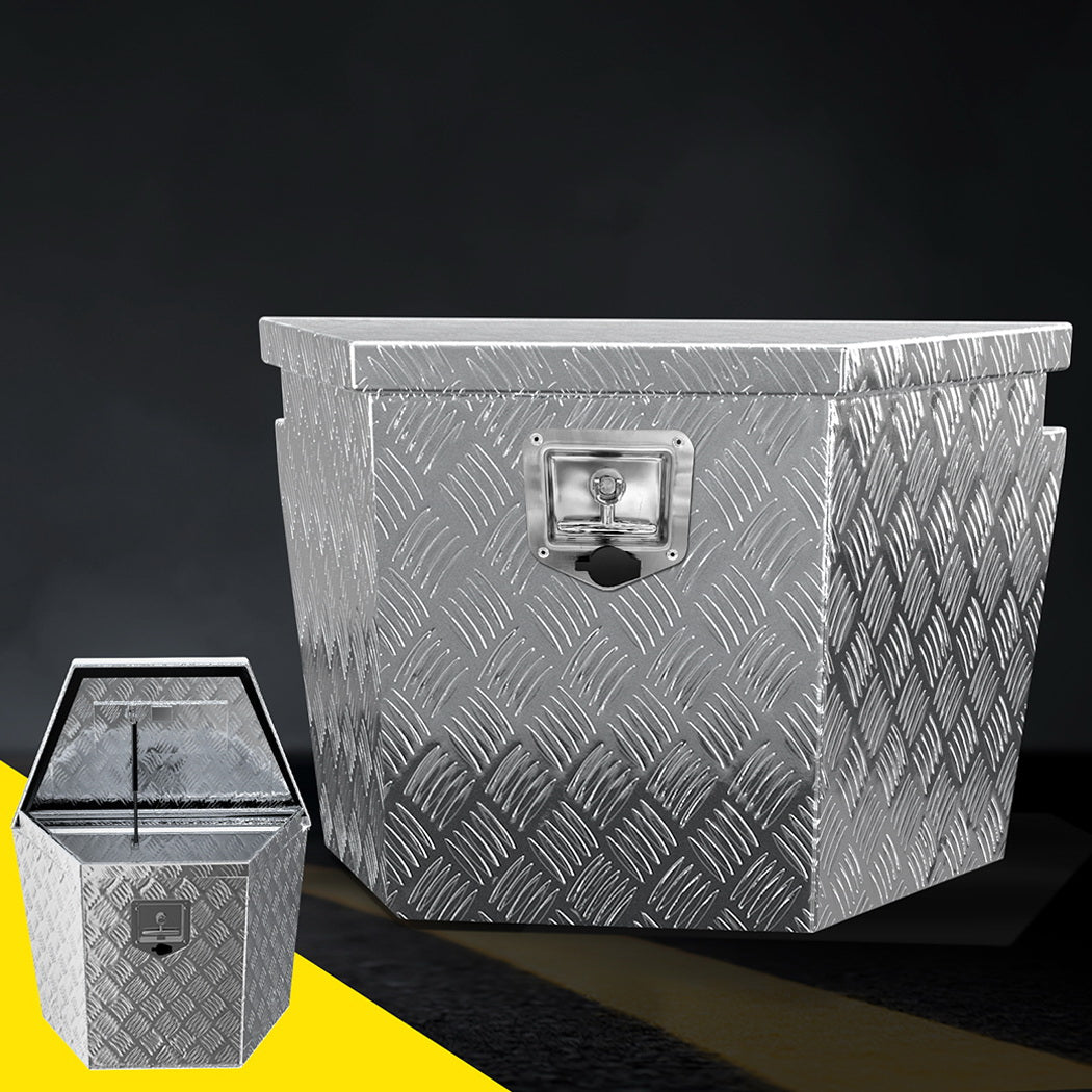 Giantz Aluminium Ute Tool Box Lockable Silver