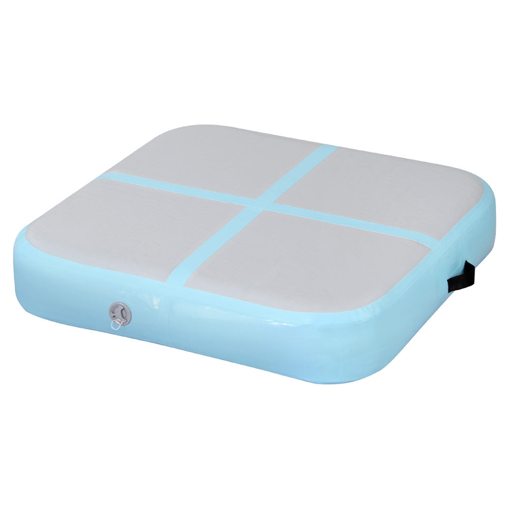 Everfit 1m Inflatable Gymnastics Tumbling Mat Mint Green with Pump