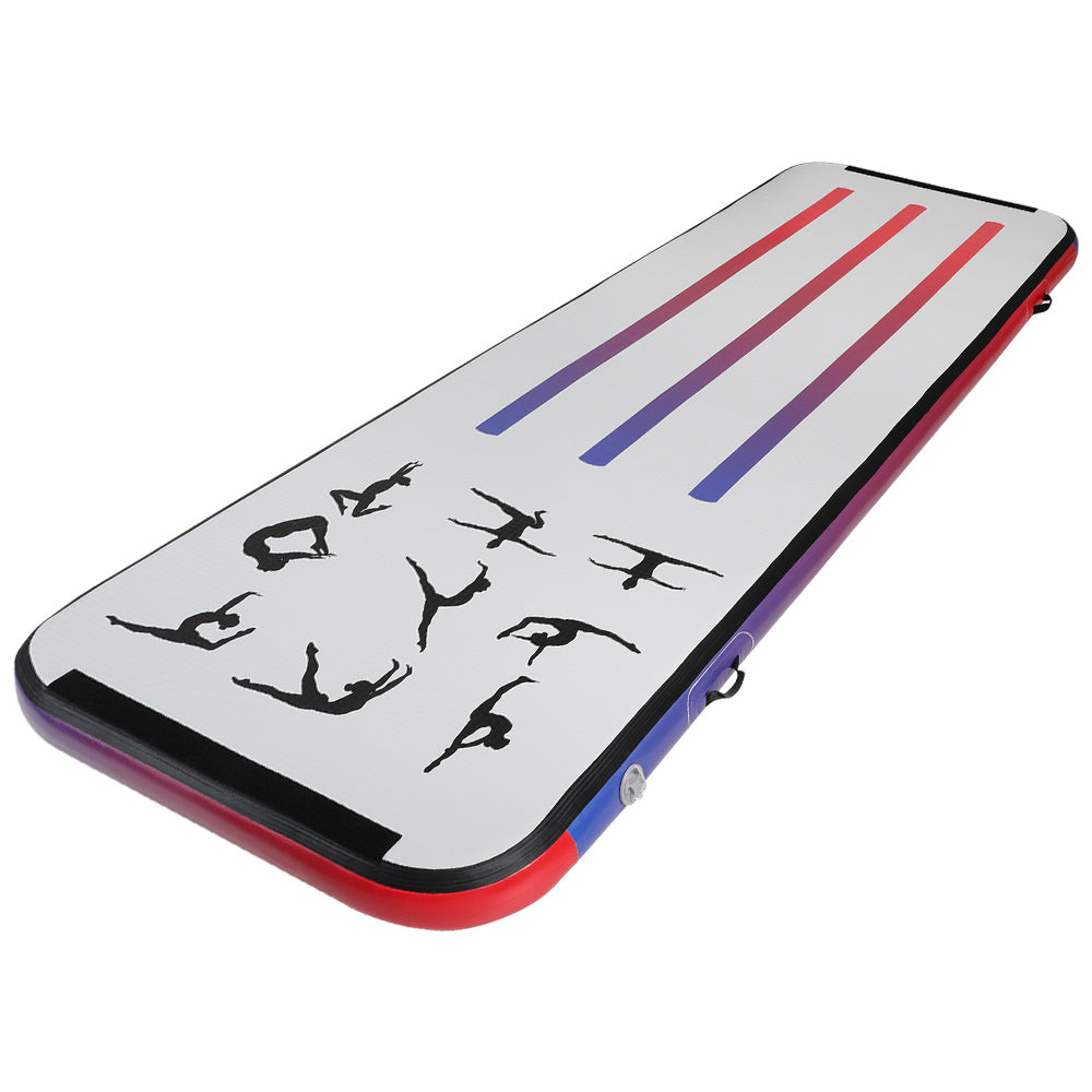 Everfit 3M Gymnastics Tumbling Mat Air Track Purple