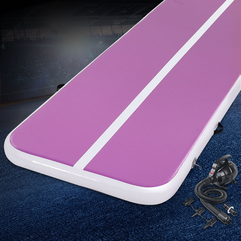 Everfit 3M Inflatable Air Track Gymnastics Yoga Mat Purple