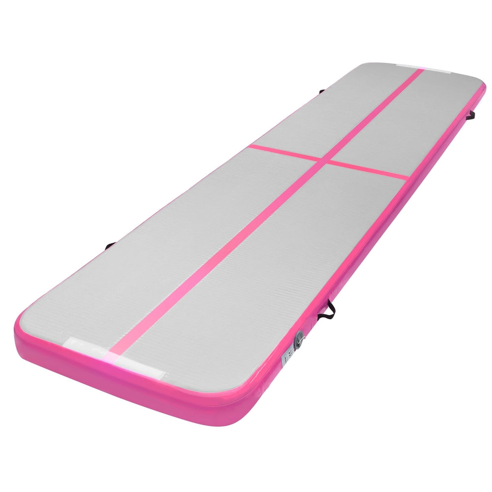 Everfit 4M Air Track Gymnastics Tumbling Mat Inflatable Pink