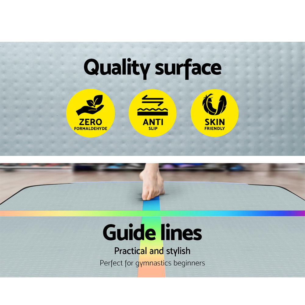 Everfit 4M Gymnastics Air Track Mat Inflatable 20CM Thick + Pump