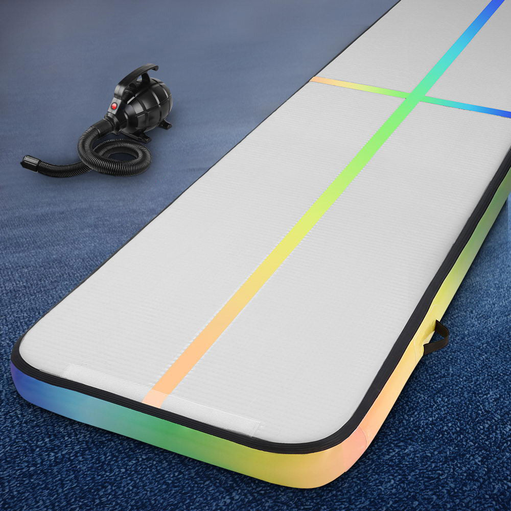 Everfit 5M Air Track Gymnastics Tumbling Mat Inflatable Multi-Colour