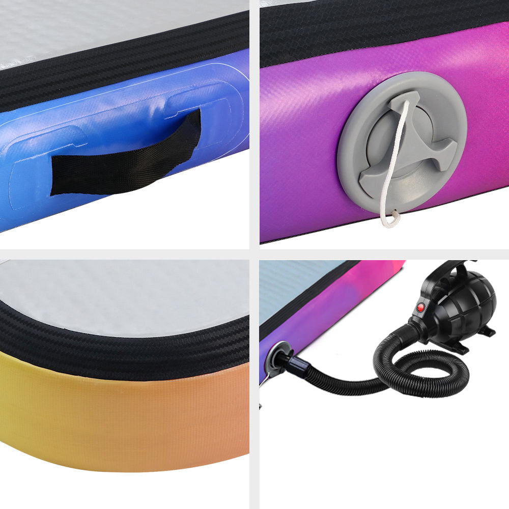 Everfit 5M Air Track Gymnastics Tumbling Mat Inflatable Multi-Colour