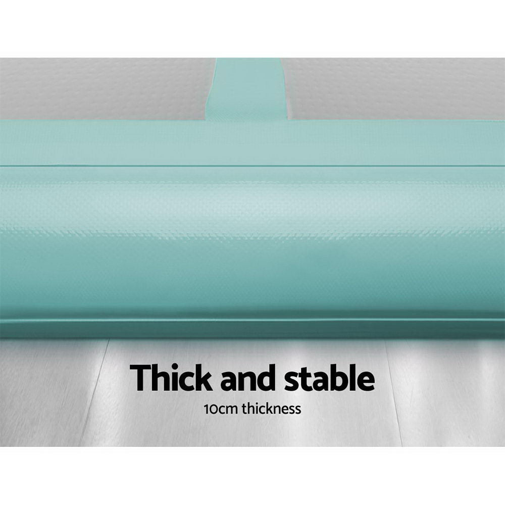 GoFun 5x1m Inflatable Air Track Mat Gymnastics Tumbling Mint/Grey