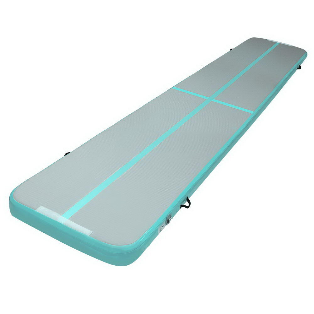 GoFun 5x1m Inflatable Air Track Mat Gymnastics Tumbling Mint/Grey