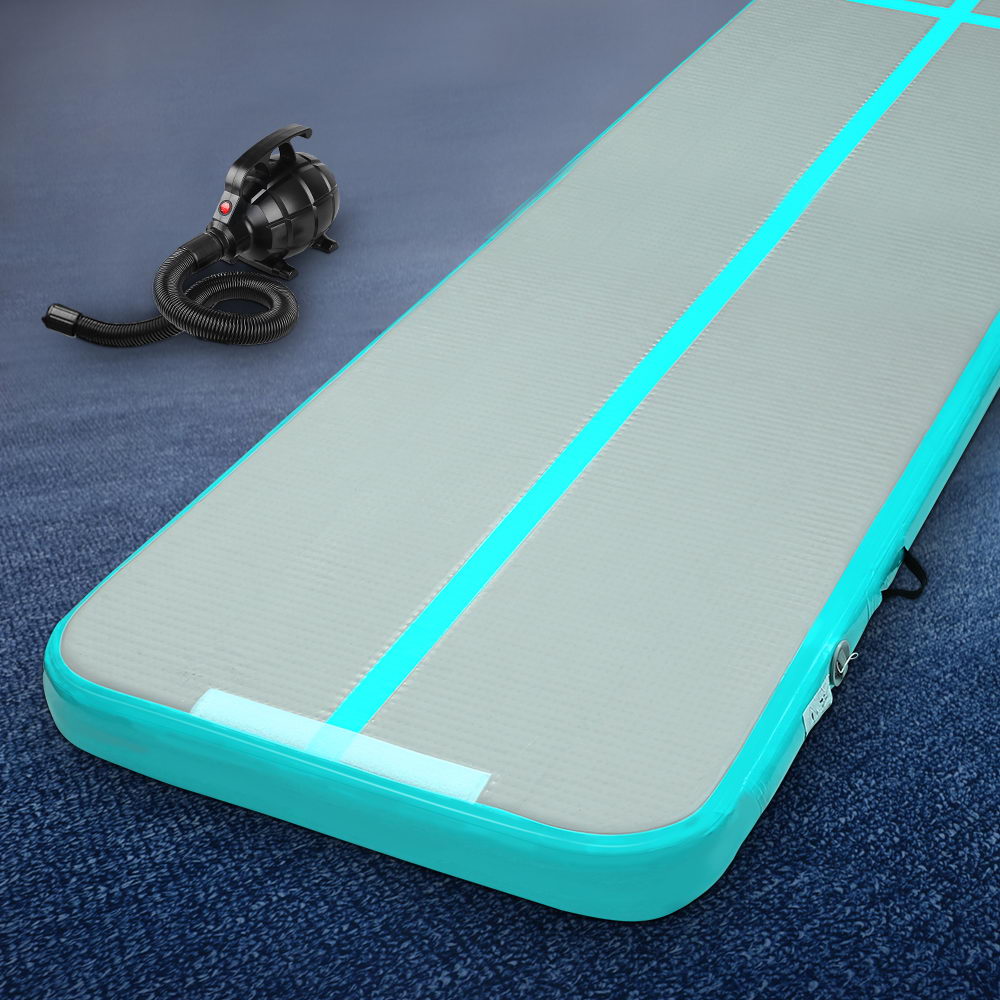 Everfit GoFun 5X1M Inflatable Tumbling Air Track Mat Green